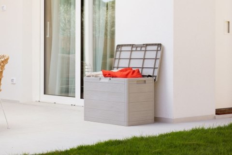 WOODYS Plastikowa skrzynia ogrodowa, 160l jasno szara