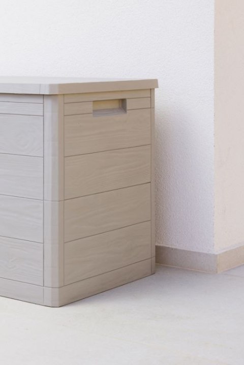WOODYS Plastikowa skrzynia ogrodowa, 160l jasno szara