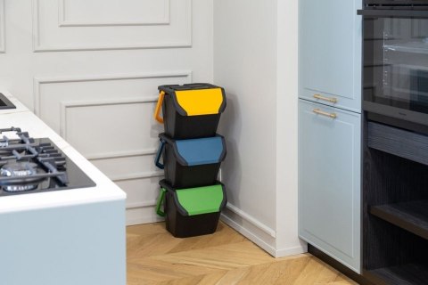 Zestaw 3 koszy na śmieci FRIDA na segregacje odpadu 3 x 25l