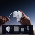 Ładowarka sieciowa GaN z organizerem na kabel 45W - biała