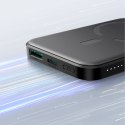 Powerbank indukcyjny 5000mAh USB-A USB-C 20W z kablem USB-C - czarny