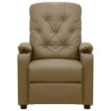 Elektryczny fotel masujący, cappuccino, sztuczna skóra