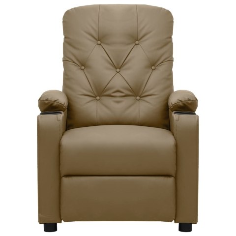 Elektryczny fotel masujący, cappuccino, sztuczna skóra