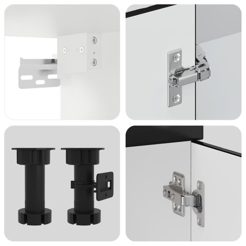 Zestaw szafek kuchennych, Kalmar, 8-częściowy, czarna