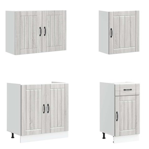 Zestaw szafek kuchennych Lucca 7-częściowy szary dąb sonoma