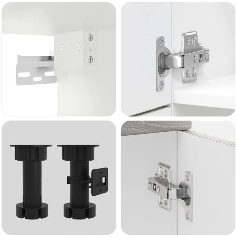 Zestaw szafek kuchennych Lucca 7-częściowy szary dąb sonoma