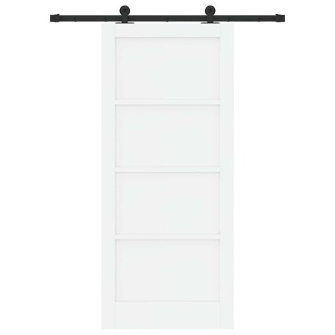 Drzwi przesuwne ORKDAL Biały 86 x 198,5 cm Lite drewno sosnowe