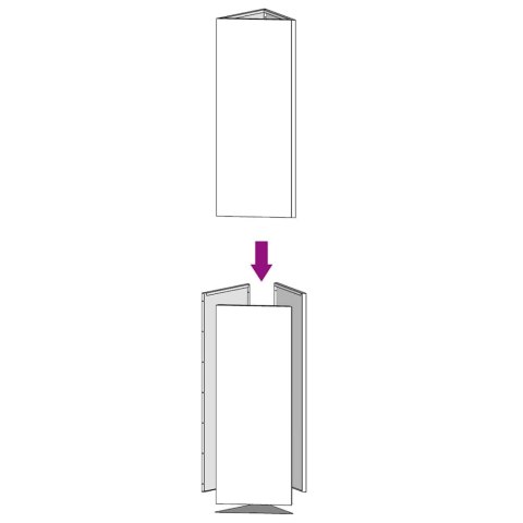 Donica ogrodowa, 30x26x75 cm, stal kortenowska