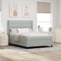 Łóżko sprężynowe Ze LED Lights Jasnoszary 140 x 190 cm Aksamit
