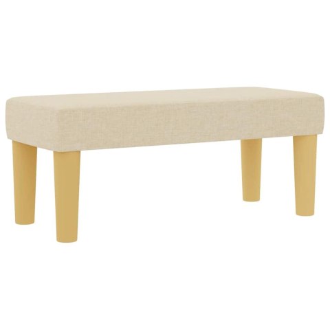 Łóżko sprężynowe z materacem Kremowy 100 x 200 cm tkanina