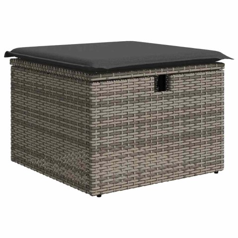 Zestaw Sof na Ogród 7 pcs Szary 55 x 62 x 69 cm Polirattan