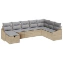 Zestaw Sof na Ogród 8 pcs Beżowy 55 x 62 x 69 cm Polirattan