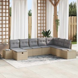 Zestaw Sof na Ogród 8 pcs Beżowy 55 x 62 x 69 cm Polirattan