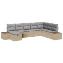 Zestaw Sof na Ogród 8 pcs Beżowy 55 x 62 x 69 cm Polirattan