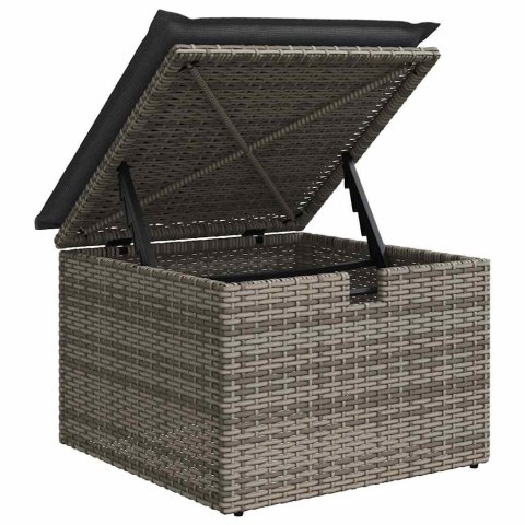 Zestaw Sof na Ogród 8 pcs Szary 55 x 62 x 69 cm Polirattan