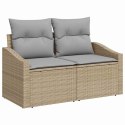 Zestaw Sof na Ogród 9 pcs Beżowy 55 x 62 x 69 cm Polirattan