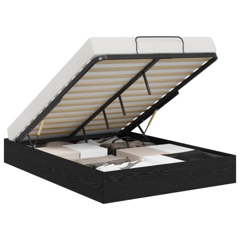 Łóżko otomanowe Czarny Dąb 193 x 120 x 25 cm Płyta wiórowa