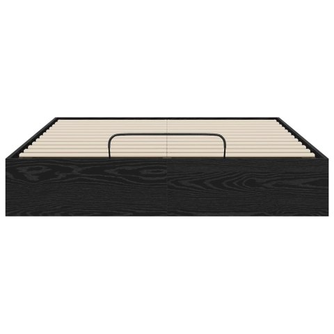 Łóżko otomanowe Czarny Dąb 193 x 120 x 25 cm Płyta wiórowa