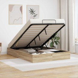 VidaXL Łóżko otomanowe Dąb Sonoma 193 x 120 x 25 cm Płyta wiórowa