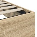 Łóżko otomanowe Dąb Sonoma 193 x 120 x 25 cm Płyta wiórowa