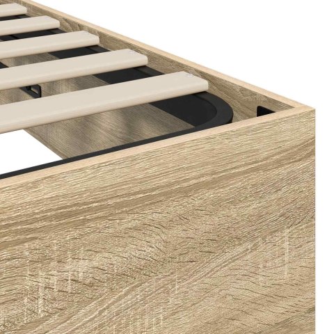 Łóżko otomanowe Dąb Sonoma 193 x 120 x 25 cm Płyta wiórowa