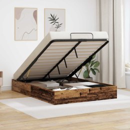 VidaXL Łóżko otomanowe Stare drewno 193 x 120 x 25 cm Płyta wiórowa