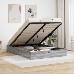 VidaXL Łóżko otomanowe Szary Sonoma 193 x 120 x 25 cm Płyta wiórowa