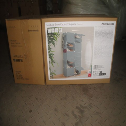 Przenośny modułowy stojak na buty InnovaGoods Szary - 28 par