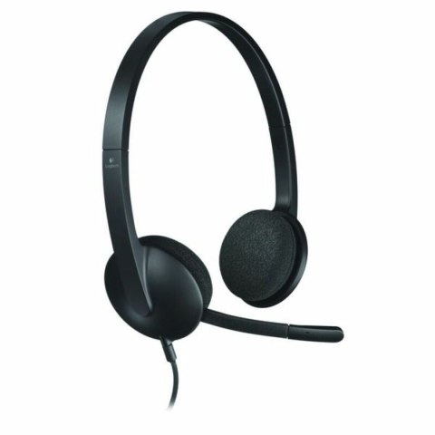 Słuchawki z Mikrofonem Logitech 981-000475 USB 1,8 m Czarny (1 Sztuk)