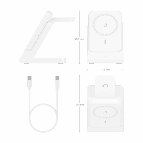 Bezprzewodowa Ładowarka Aisens 4IN1 15WACCS Biały