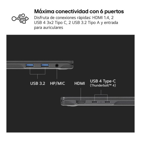 Laptop LG 16Z90RU-G.AA55B 16" Intel Core i5 i5-1334U 16 GB RAM 512 GB SSD