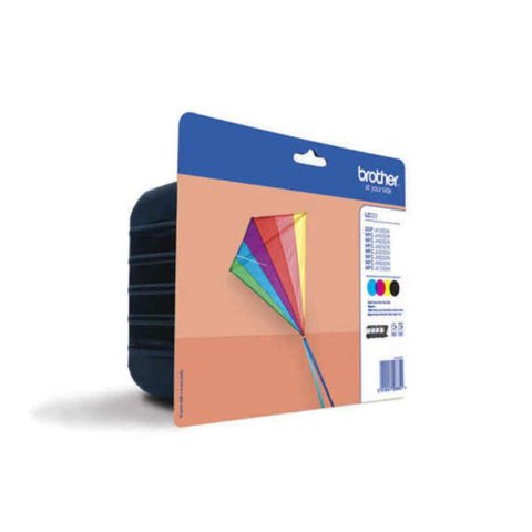 Oryginalny Wkład Atramentowy Brother LC-223VALBP Żółty (4 Sztuk)