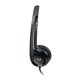 Słuchawki z Mikrofonem Logitech 981-000406 Czarny