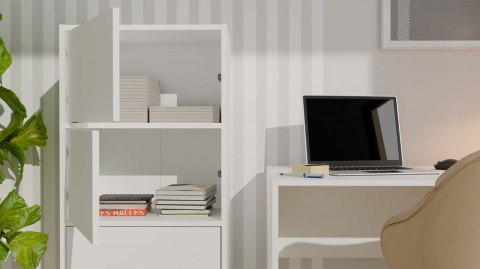 Komoda ALMA BIAŁA Szafka 4 Drzwi 4 Półki