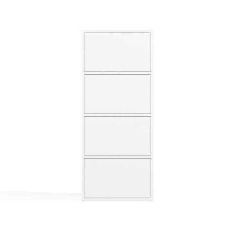 Komoda ALMA BIAŁA Szafka 4 Drzwi 4 Półki