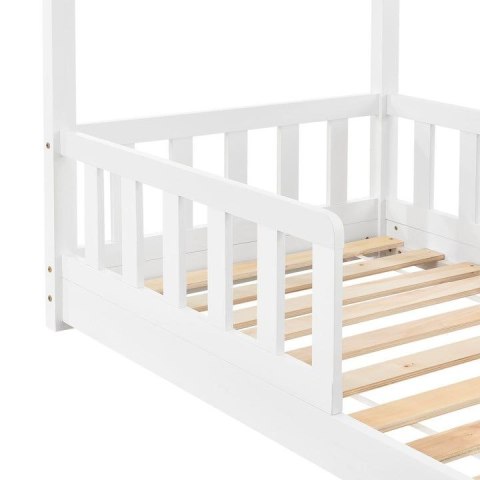 Łóżko domek dziecięcy 80x160 cm z drewna, styl skandynawski