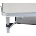 STOLIK TURYSTYCZNY SKŁADANY KEMPINGOWY 120x60x70/62/55CM 4 KRZESŁA I PÓŁKA