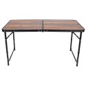 STOLIK TURYSTYCZNY SKŁADANY KEMPINGOWY 120X60X70/62/55CM DREWNO