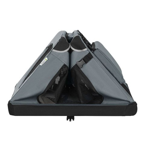 Składany transporter XL dla dużych psów do samochodu, szary