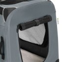 Składany transporter XL dla dużych psów do samochodu, szary