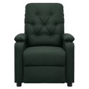 Elektryczny fotel masujący, ciemnozielony, obity tkaniną