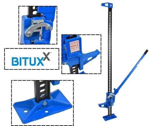 Kolejowy Podnośnik Farmerski do 3000kg 132cm Wytrzymały kolumna