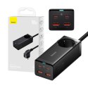 Ładowarka sieciowa / listwa zasilająca Baseus GaN3 Pro 2x USB + 2xUSB-C + AC, 100W (czarna)