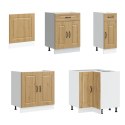 Zestaw szafek kuchennych, Kalmar, 11-częściowy, dąb artisan