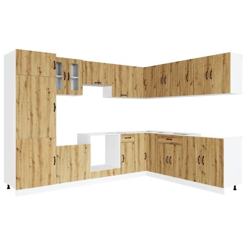 Zestaw szafek kuchennych Kalmar, 14-częściowy, dąb artisan