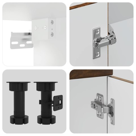 Zestaw szafek kuchennych Kalmar, 14-częściowy, przydymiony dąb