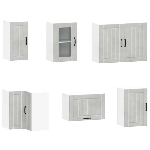 Zestaw szafek kuchennych, Lucca, 11-częściowy, szarość betonu