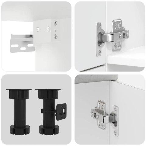 Zestaw szafek kuchennych, Lucca, 7-częściowy, szarość betonu