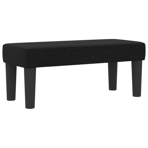 Łóżko sprężynowe z materacem Czarny 80 x 200 cm tkanina