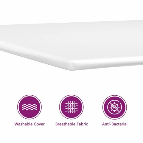 Łóżko sprężynowe z materacem Jasnoszary 140 x 190 cm tkanina